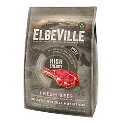 Elbeville Adult All Breeds Fresh Beef High Energy sausas maistas šunims su šviežia jautiena, bekarpių, didelės energijos, 4 kg