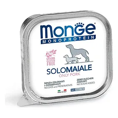 Monge Monoprotein Solo Pork begrūdis paštetas šunims