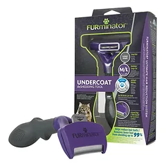 FURminator deShedding šukos ilgaplaukėms katėms M-L