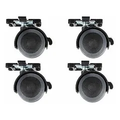 Flamingo juodi ratukai Nomad & Lanta 6,5 x 3,7 x 6,2 cm 4 vnt. — 1 nuotrauka
