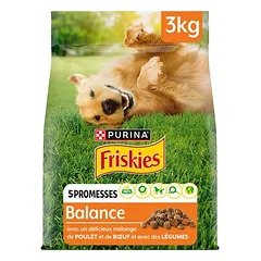 Purina FRISKIES Balance su vištiena, jautiena ir daržovėmis, sausas maistas šunims
