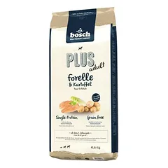 Bosch PLUS su upėtakiu ir bulvėmis, sausas maistas šunims, 1,5 - 2,9 kg — 2 nuotrauka