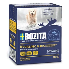 Konservai šunims Bozita Dog su vištiena ir ryžiais, 370 g