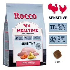 Rocco Mealtime Sensitive - reich an frischer Pute und frischem Huhn