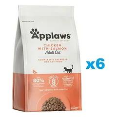 APPLAWS Cat Adult Chicken and Extra Salmon 2,4 kg (6x400g) vištiena su lašiša katėms