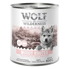 Wolf of Wilderness Junior – su daug šviežios paukštienos, drėgnas maistas šunims 6 x 800 g — 5 nuotrauka