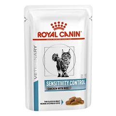 ROYAL CANIN Cat Sensitivity vištiena su ryžiais 85 g x 48 vnt. drėgnas ėdalas suaugusioms katėms, turinčioms nepageidaujamų reakcijų į maistą