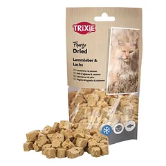 TRIXIE Šaldytos-džiovintos ėriukų kepenys ir lašiša, 25 g (pak.6)