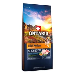 Ontario Adult Medium Fish & Brown Rice 12kg