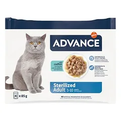 Advance Feline Sterilized su menke, drėgnas maistas katėms — 4 nuotrauka