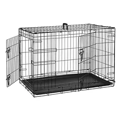 Metalinis narvas XXL (121x76x82cm) dviejų durų, su plastmasiniu padėklu — 5 nuotrauka