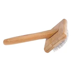 kooa bambukinis šepetys iškrentantiems plaukams šalinti, L 15,5 x B 12,2 x H 4 cm — 2 nuotrauka