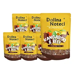 DOLINA NOTECI SUPERFOOD kengūriena ir jautiena 10x300g šlapio šunų ėdalo
