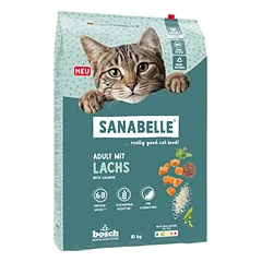 SANABELLE Classic Adult with Salmon 10 kg sausa maistas su lašiša suaugusiems katėms