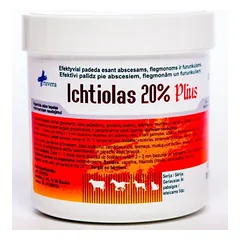 Ruvera Ihtiola tepalas 20% priešuždegiminė ir antiseptinė tepalas gyvūnams, 200 g