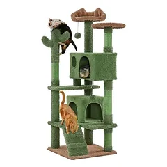 Kaktus Kratzbaum Modern Katzenbaum mit Aussichtsplattform 138cm hoch