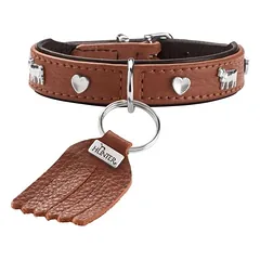 HUNTER antkaklis šunims München mini, Dydis: XS, Spalva: konjako spalvos/juoda, Kaklo apimtis: 23 - 27 cm, Plotis: 1,8 cm — 2 nuotrauka