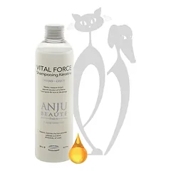 ANJU VITAL FORCE, minkštinantis kailį ir suteikiantis blizgesio šampūnas šunims ir katėms – 250ml