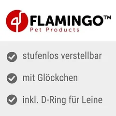 Flamingo antkaklis katėms Ziggi, su gėle, rožinė — 3 nuotrauka