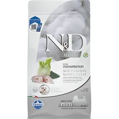 FARMINA N&D WHITE - DOG Dry Sea Bass Spirulina&Fennel ADULT MINI 2 kg (pak.4)