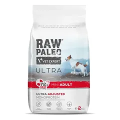 Raw Paleo Ultra sausas maistas mažų veislių suaugusiems šunims su jautiena 2kg