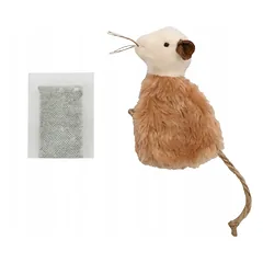 Pet Nova pelės formos žaislas katėms su katžole, 12 cm