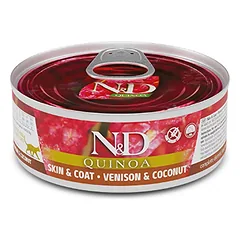 FARMINA N&D QUINOA - CAT Wet Venison&Coconut ADULT 80 g (pak.24)