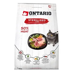 Ontario visavertis pašaras sterilizuotoms katėms Cat Sterilised Lamb, 2 kg — 3 nuotrauka