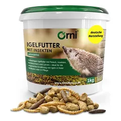 Orni pašaras ežiams su vabzdžiais be grūdų – sausas maistas ežiams, 1kg — 2 nuotrauka