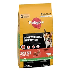 PEDIGREE Professional Nutrition Adult Mini su Jautiena ir Daržovėmis 12 kg mažų veislių šunims