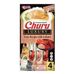 Churu Luxury kreminis skanėstas su tunu ir omarais katėms, 4 vnt.