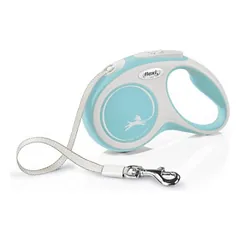 Flexi New Comfort S Juosta 5 m šviesiai mėlyna pavadėlė šunims, iki 15 kg