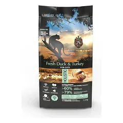 Ambrosia Fresh Duck & Turkey Sterilised begrūdis sausas maistas katėms su antiena ir kalakutiena
