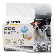 CROCI Dog Nappy sauskelnės šunim L 34-48cm