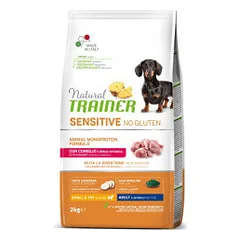 Natural Trainer Sensitive Adult Mini Rabbit sausas pašaras su triušiena šunims - Pet24