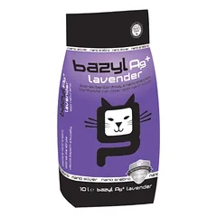 BAZYL Ag+ Lavender 10 L Bentonito kačių kraikas su levandų kvapo nano sidabru