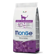 Monge Natural Superpremium Adult Rich In Chicken sausa maistas suaugusioms katėms su vištiena, 0,4 kg