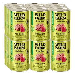 WILD FARM Premium Grain Free Pork and Tuna 24x400g - maistas katėms be grūdų