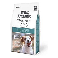FourFriends lamb grain free monoproteininis begrūdis sausas maistas alergiškiems šunims su ėriena, 3 kg