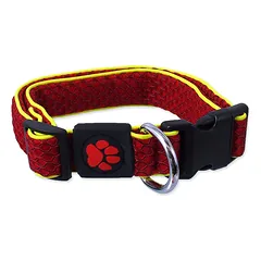 Active Dog Collar Mellow L raudonas antkaklis šunims su atšvaitais, 3,2×42-67 cm