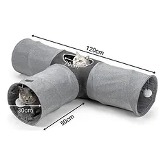 Lionto 3-Wege-Katzentunnel, L 30 x B 120 x H 80 cm — 5 nuotrauka