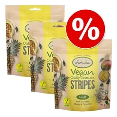 Lukullus Vegan Garden Stripes su moliūgu, mangu ir ananasu, skanėstai šunims — 2 nuotrauka