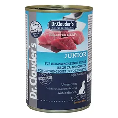 DR. CLAUDER'S Immune plus junior konservai jauniems šunims su jautiena, 400 g