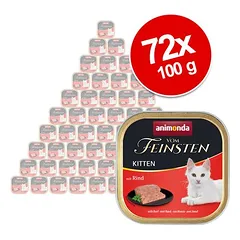Animonda Vom Feinsten Kitten ekonominė pakuotė, drėgnas maistas katėms 72 x 100 g
