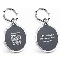 Padėk Grįžti apvalios formos QR PAKABUKAS