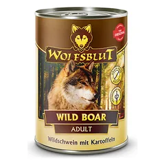 WOLFSBLUT Wild Boar Adult  konservai suaugusiems šunims su su šerniena ir  daržovėmis, 395 g