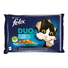FELIX Duo Žuvų skoniai drebučiuose 4x85g