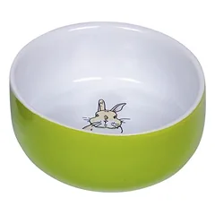 Nobby Nager Keramik Napf brown Rabbit grün/weiß