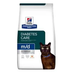 Hills Prescription Diet Diabetes Care m/d Chicken sausas maistas katėms, padedantis numesti svorio ir reguliuoti cukraus kiekį kraujyje, 3 kg