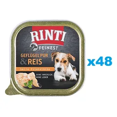 RINTI Feinest Poultry Pure&Rice dėklas 48x150 g